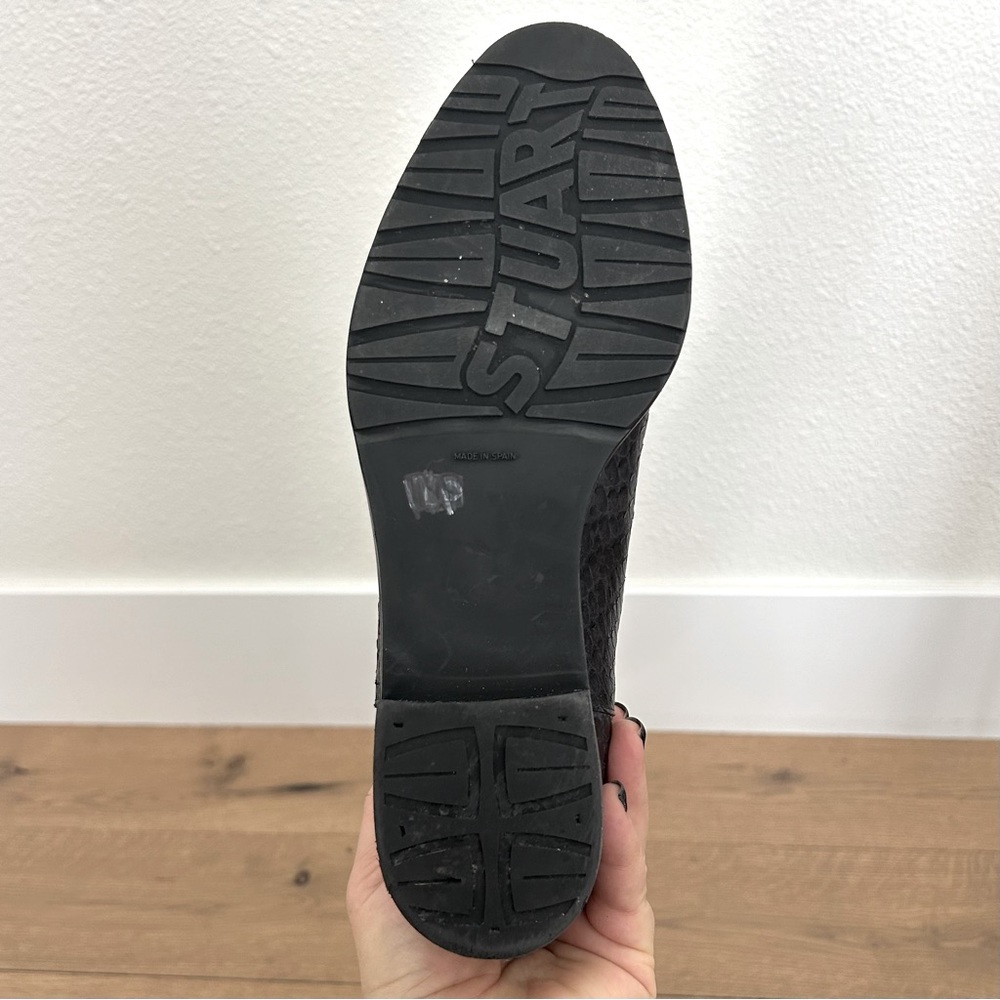 Stuart Weitzman Tall Pull On Boot Riding Croc Emb… - image 6